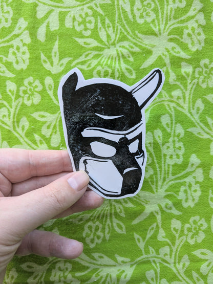 Puphood Linocut Vinyl Sticker