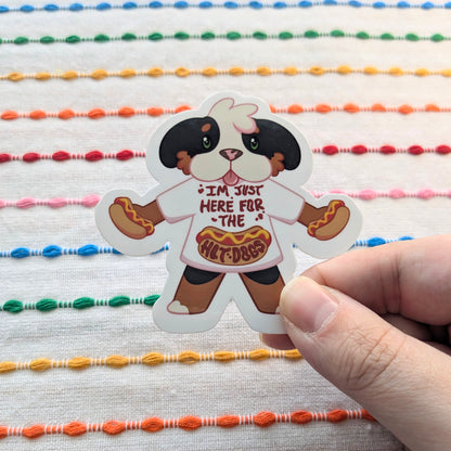 Hot Dog Pup 3 Inch Vinyl Sticker