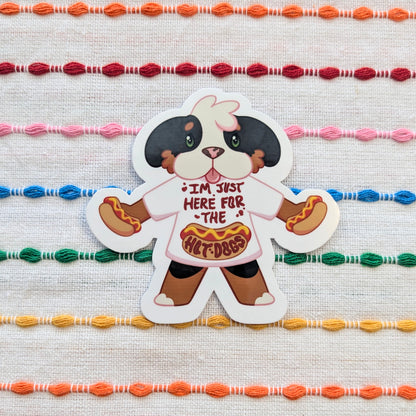 Hot Dog Pup 3 Inch Vinyl Sticker