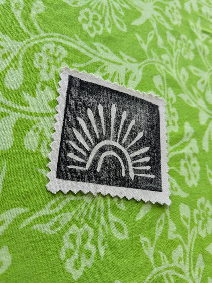 Sunburst Linocut patch
