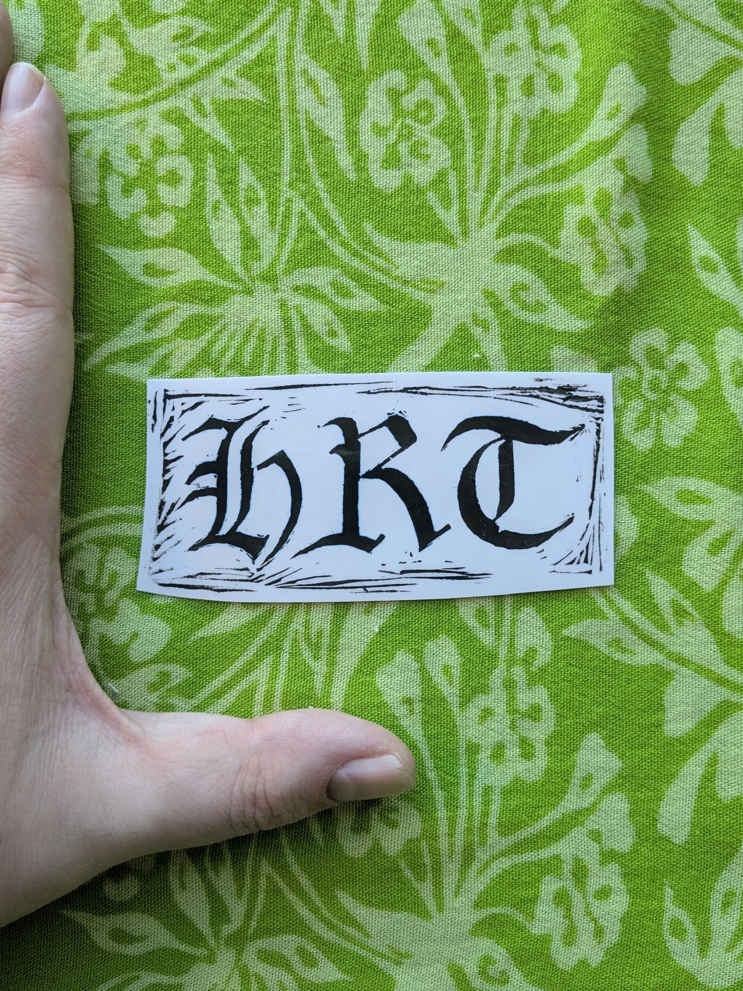 HRT Linocut Vinyl Sticker