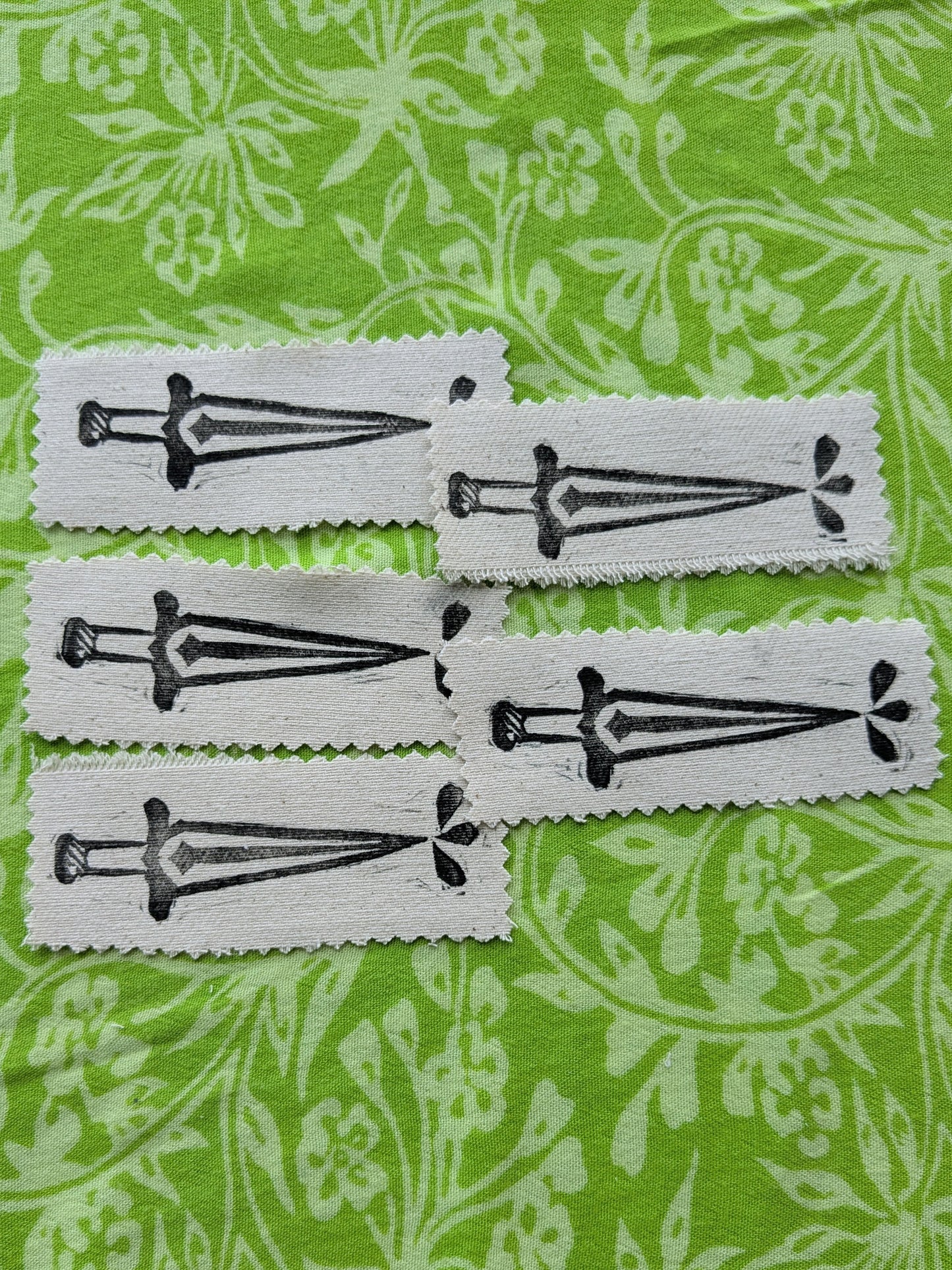 Dagger Linocut Patch