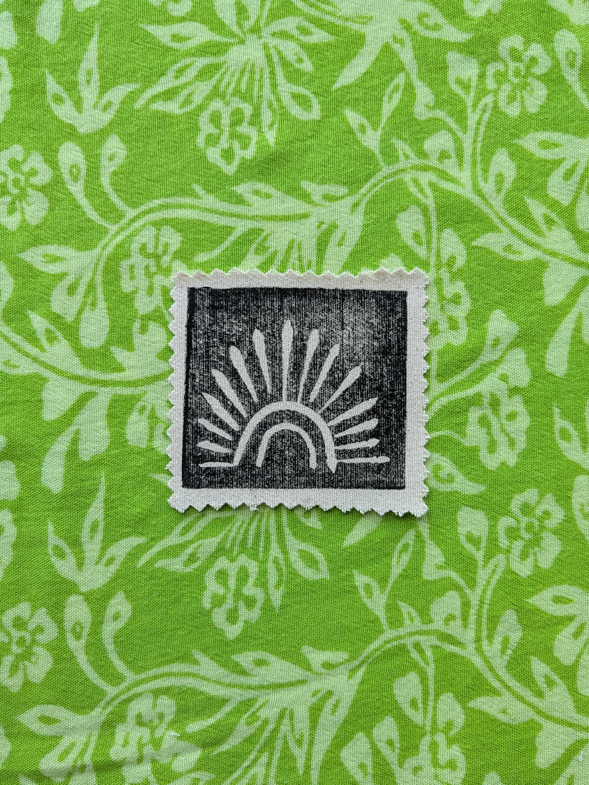 Sunburst Linocut patch
