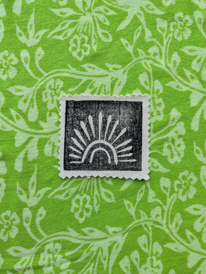Sunburst Linocut patch