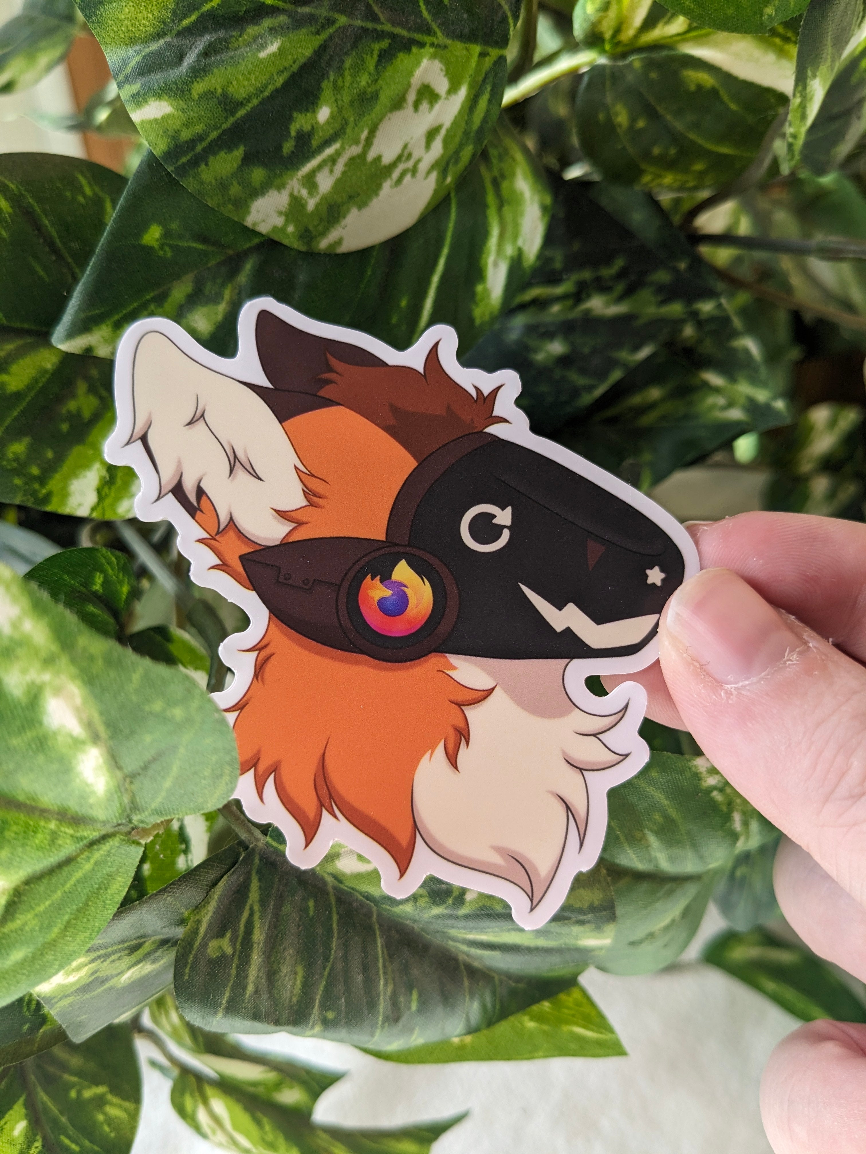 Fox Protogen Sticker | 3 Inch – PeachyMothShop