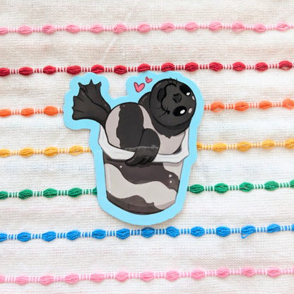 Pudding Cup Ribbon Seal 3 Inch Vinyl Sticker