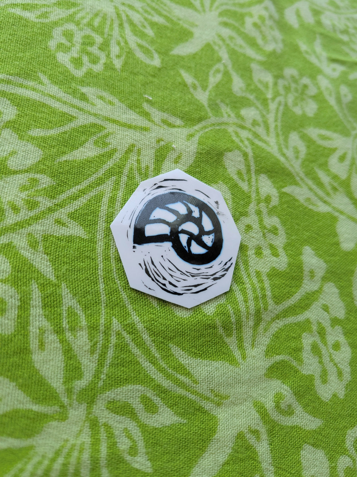 Fossil Linocut Vinyl Sticker