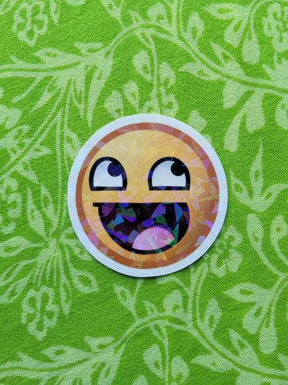 Epic Face Holo 3 Inch Vinyl Sticker