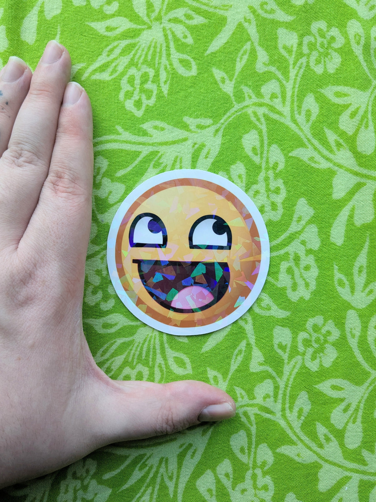Epic Face Holo 3 Inch Vinyl Sticker