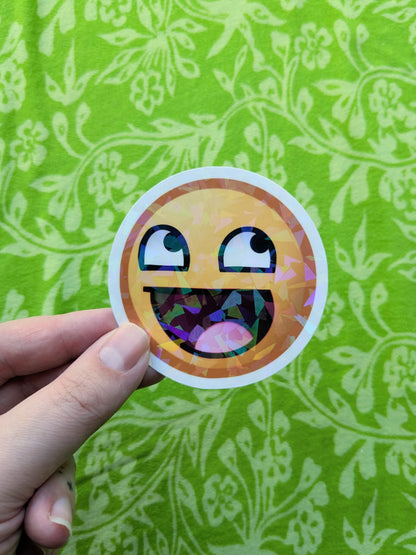 Epic Face Holo 3 Inch Vinyl Sticker