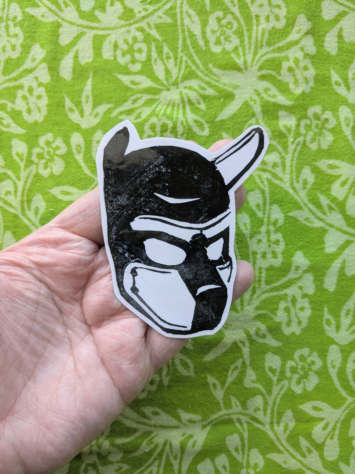 Puphood Linocut Vinyl Sticker