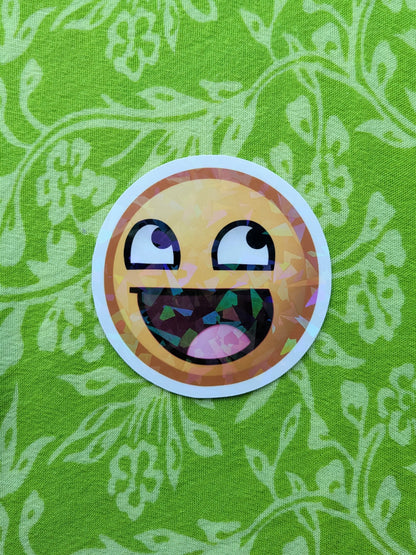 Epic Face Holo 3 Inch Vinyl Sticker