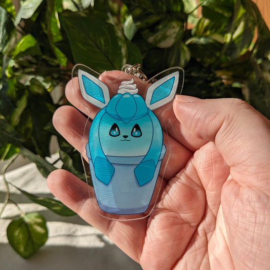 Glaceon Shaved Ice Dessert | Acrylic Charm