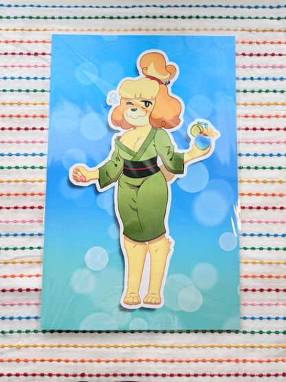 Isabelle AC Island Juice 11x17 Art Print