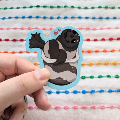 Pudding Cup Ribbon Seal 3 Inch Vinyl Sticker