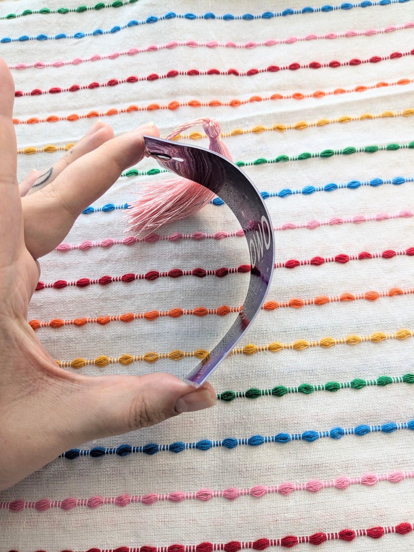 I <3 Yaoi & Yuri Handmade Double Sided Bookmark with Multicolored Tassel