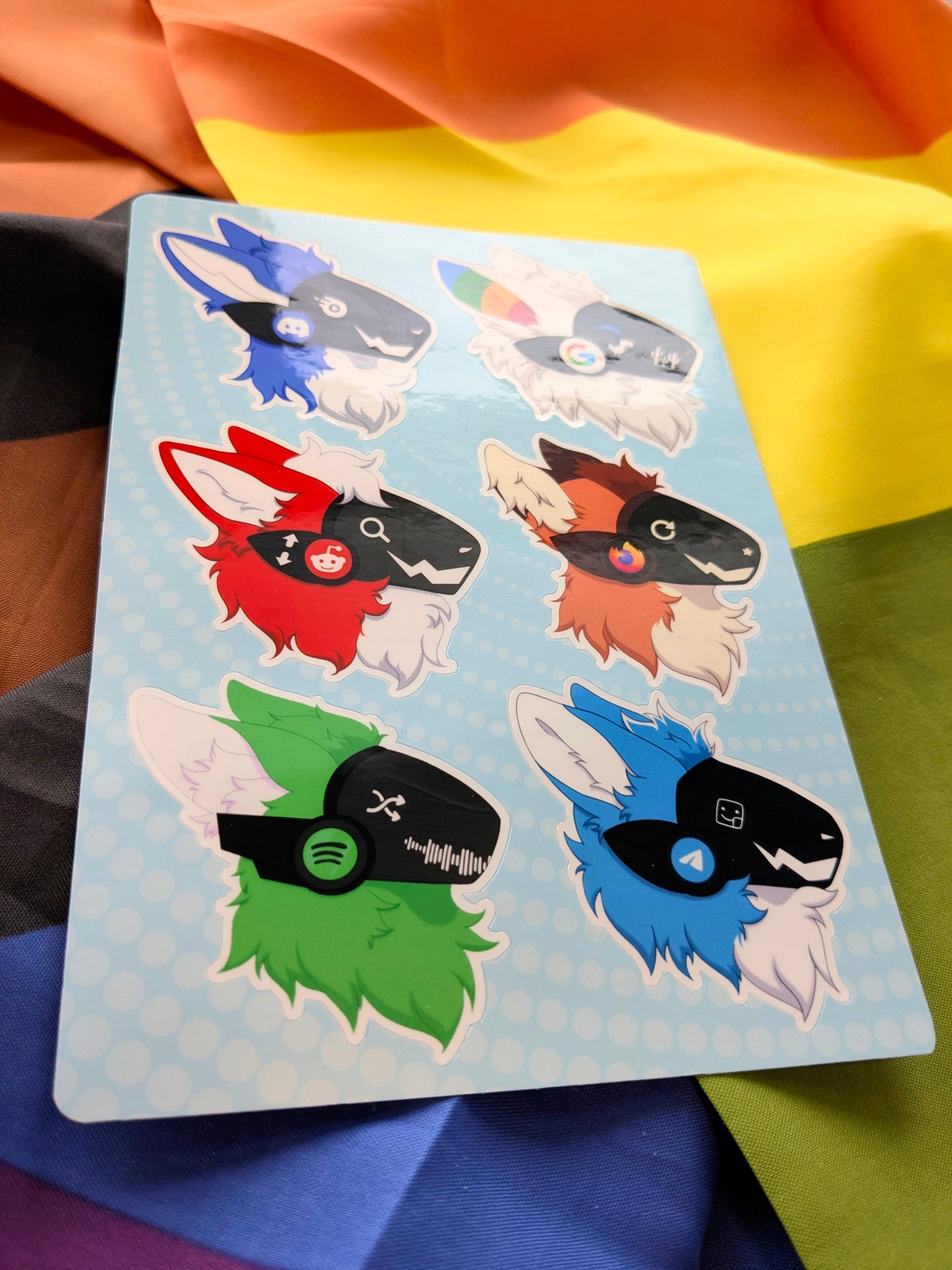 Social Protogens Sticker Sheet