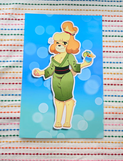 Isabelle AC Island Juice 11x17 Art Print