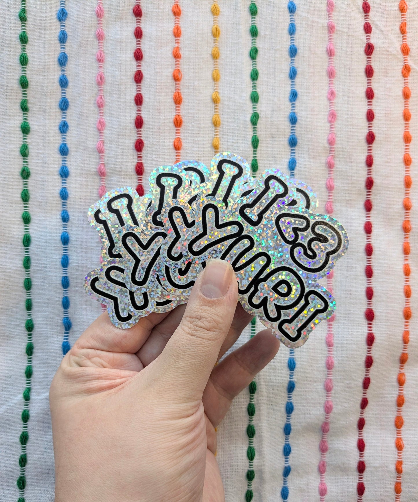 I <3 Yuri Glitter Vinyl Sticker - 3 Inch