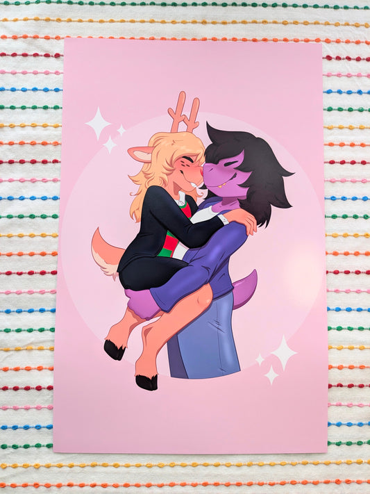 Suselle DELTARUNE Susie & Noelle 11x17 Art Print