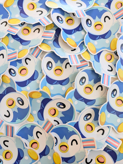 Transgender Piplup Pokemon 3 inch Vinyl Sticker