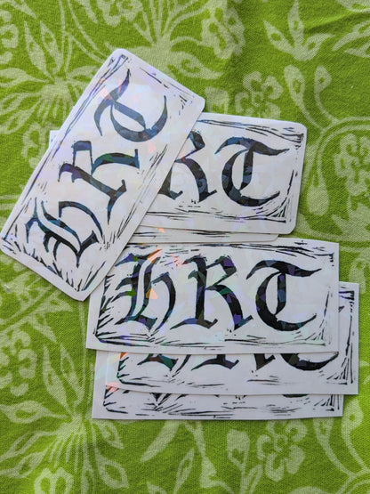 HRT Linocut Vinyl Sticker
