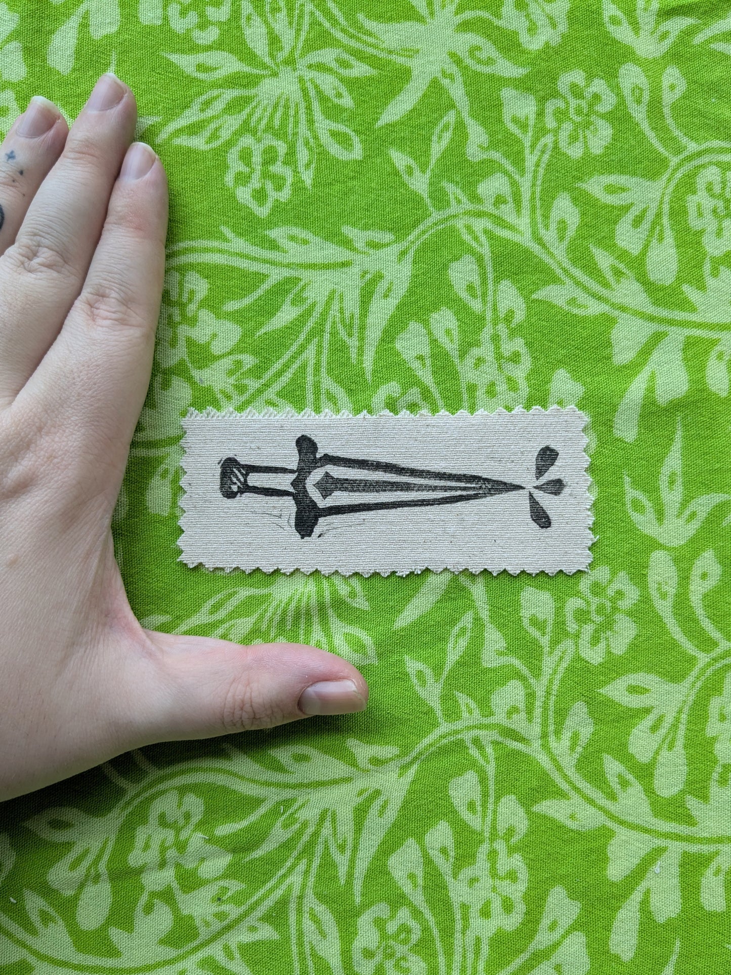Dagger Linocut Patch
