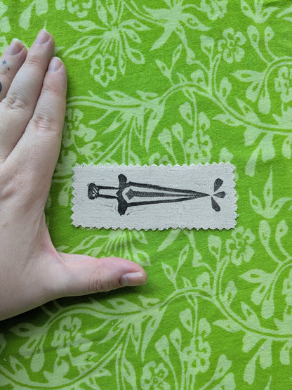 Dagger Linocut Patch