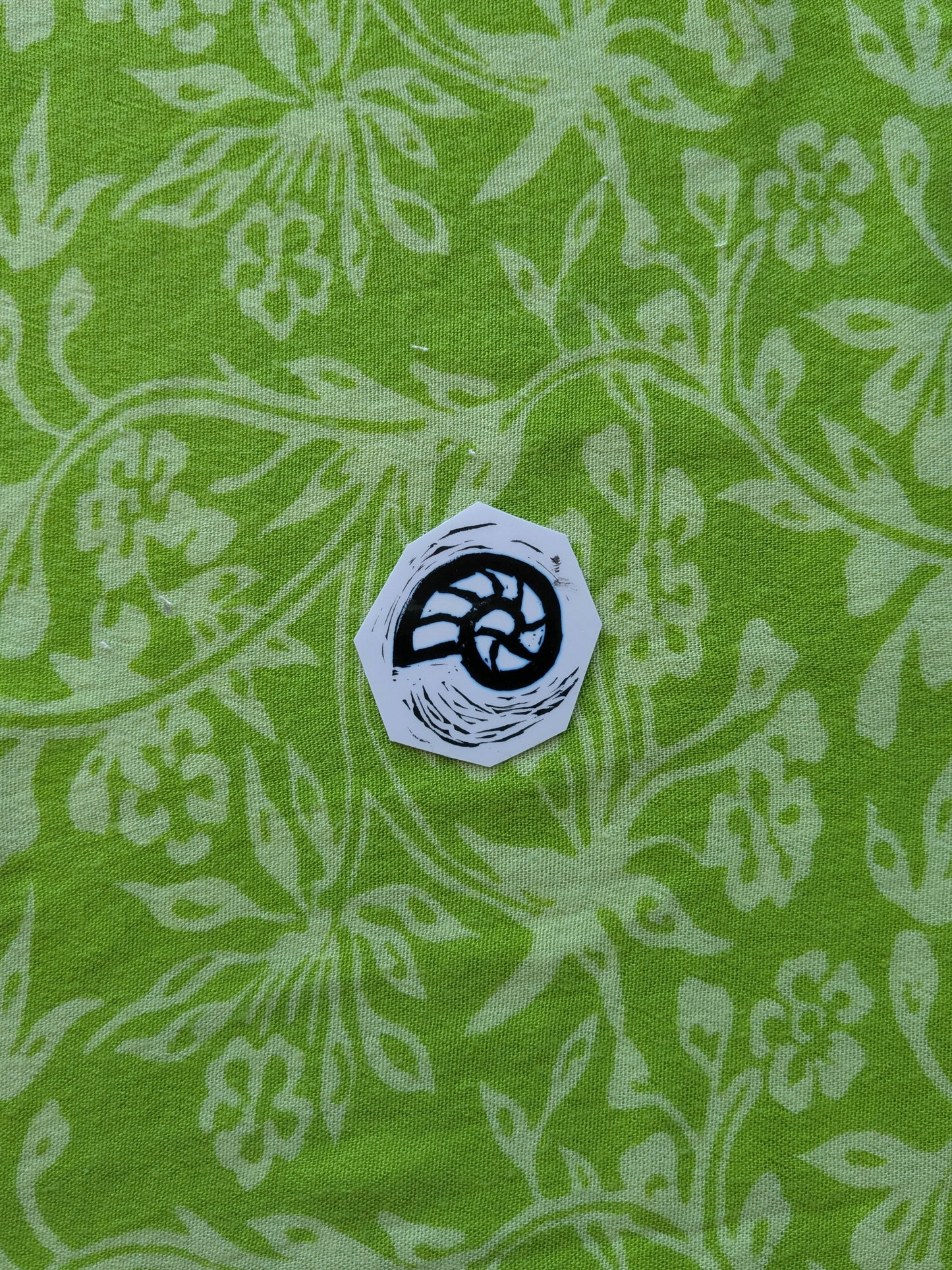 Fossil Linocut Vinyl Sticker