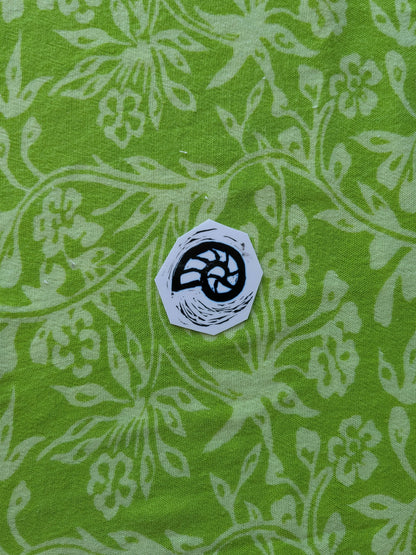 Fossil Linocut Vinyl Sticker