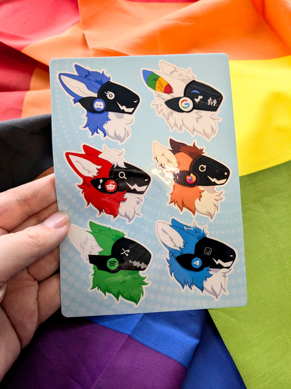 Social Protogens Sticker Sheet