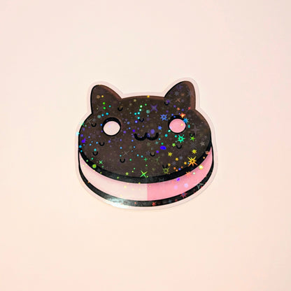 Cookie Cat Steven Universe 3 inch Glitter Vinyl Sticker