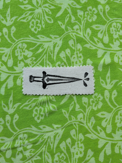 Dagger Linocut Patch