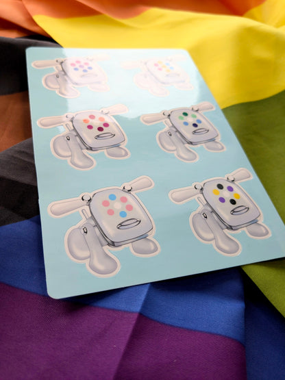 Pri-Dog Y2K LGBTQ+ Sticker Sheet
