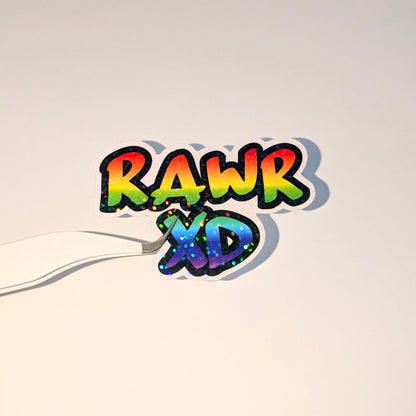 Rawr XD 2000s Nostalgia 3 inch Glitter Vinyl Sticker