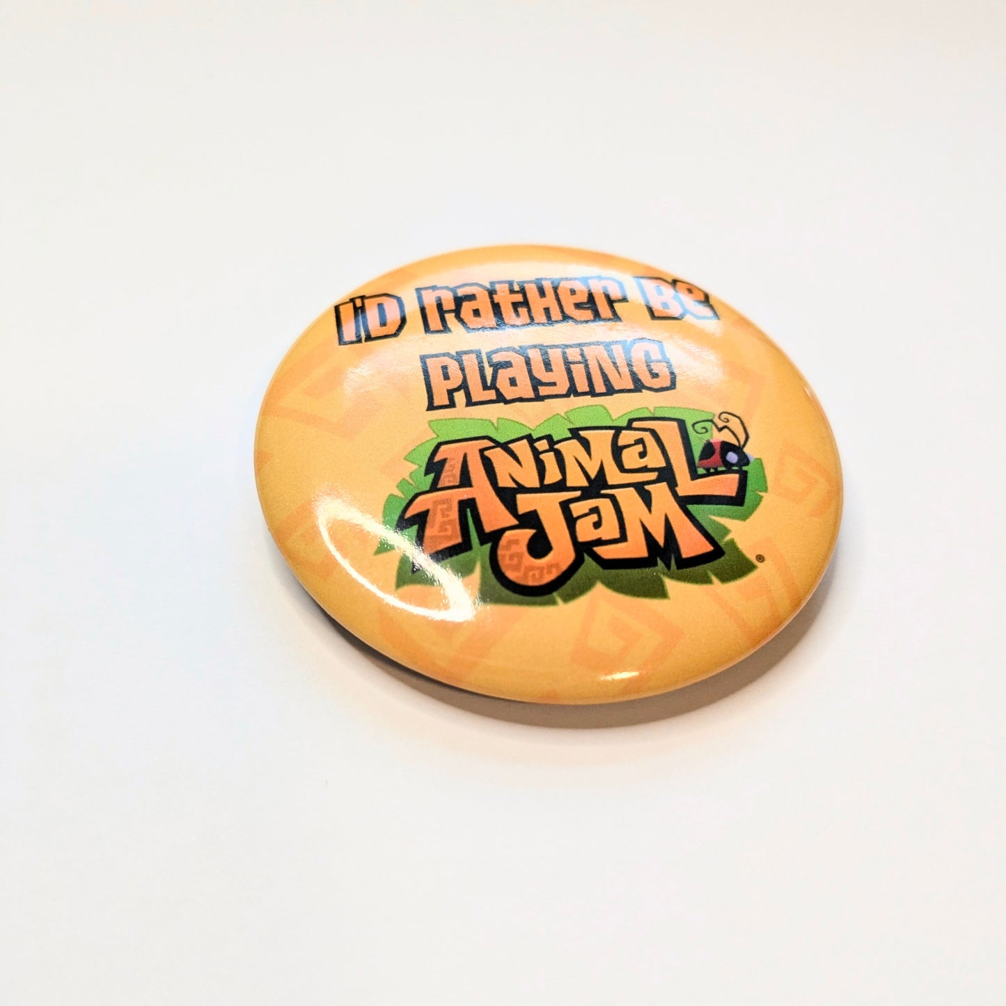 Id Rather Be Playing Animal Jam 2.2 Inch Pinback Button