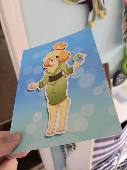 Isabelle AC Island Juice 5x7 Art Print