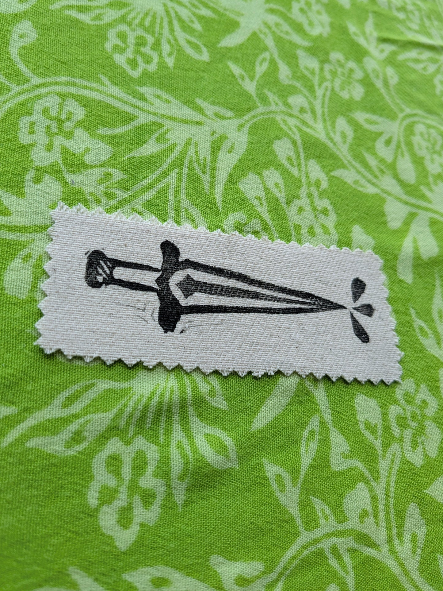 Dagger Linocut Patch