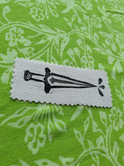 Dagger Linocut Patch