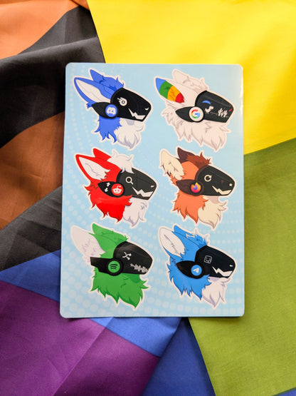 Social Protogens Sticker Sheet