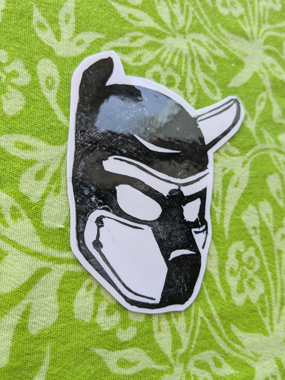 Puphood Linocut Vinyl Sticker