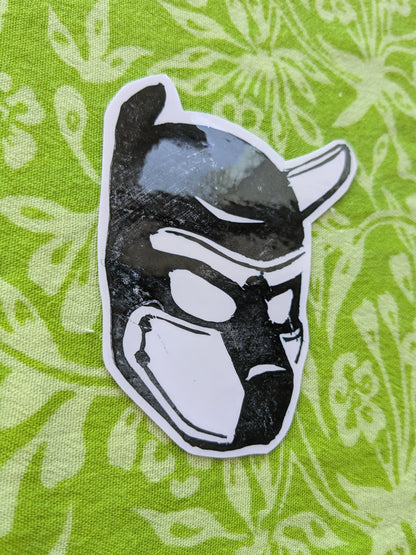Puphood Linocut Vinyl Sticker