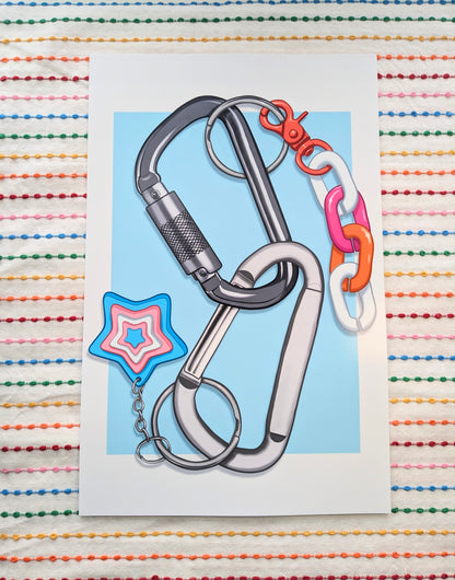 Trans Lesbian Carabiner Art Print | 11x17 Inches