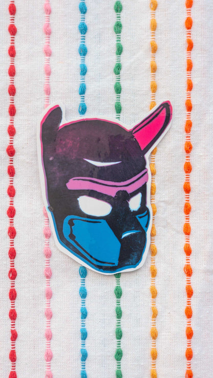 Puphood Linocut Vinyl Sticker