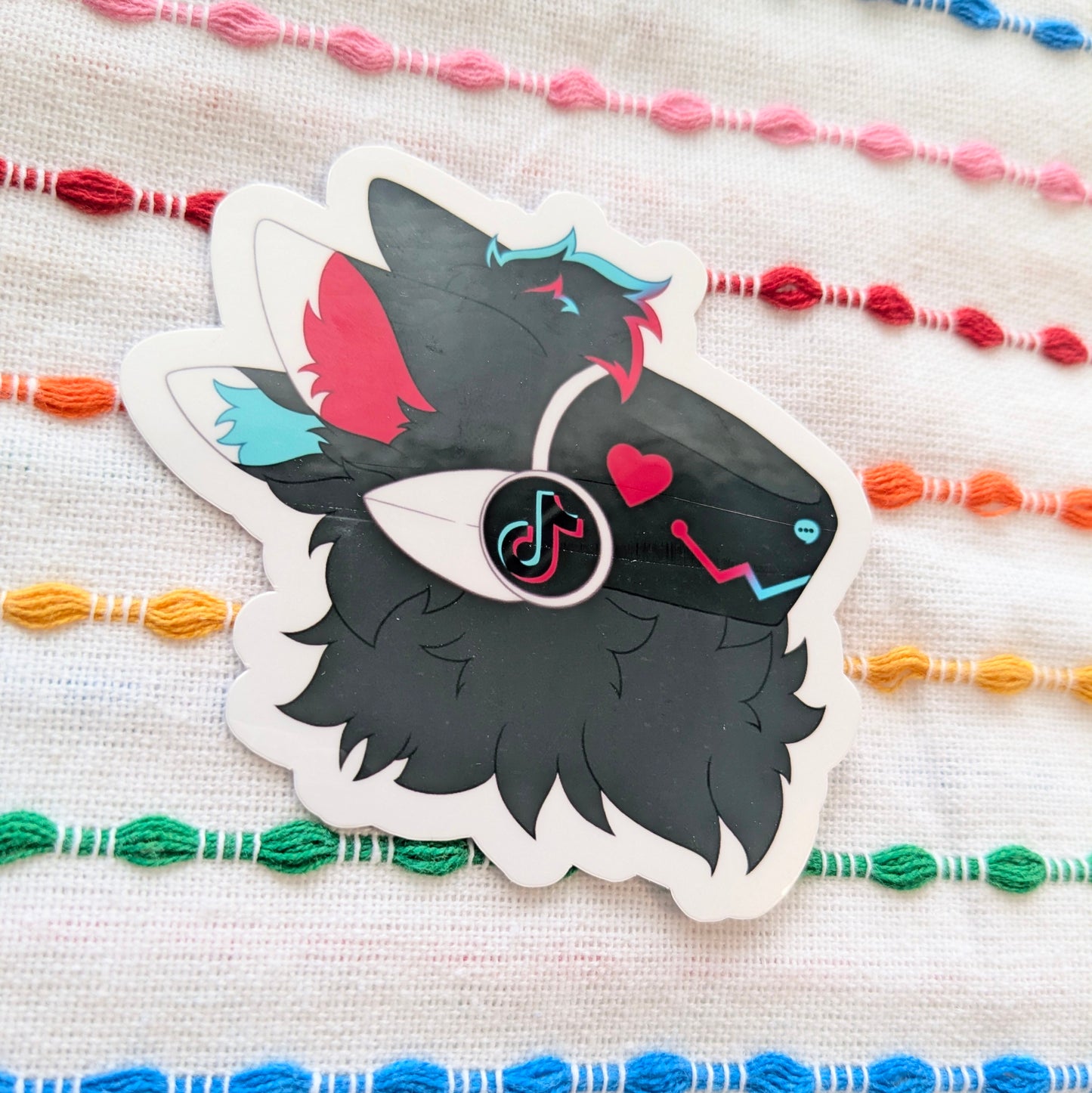TikTok Protogen | 3 Inch Vinyl Sticker
